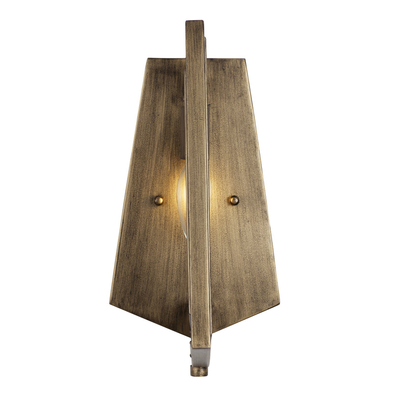 One Light Wall Sconce<br /><span style="color:#4AB0CE;">Entrega: 4-10 dias en USA</span><br /><span style="color:#4AB0CE;font-size:60%;">PREGUNTE POR ENTREGA EN PANAMA</span><br />Collection: Gymnast<br />Finish: Havana Gold