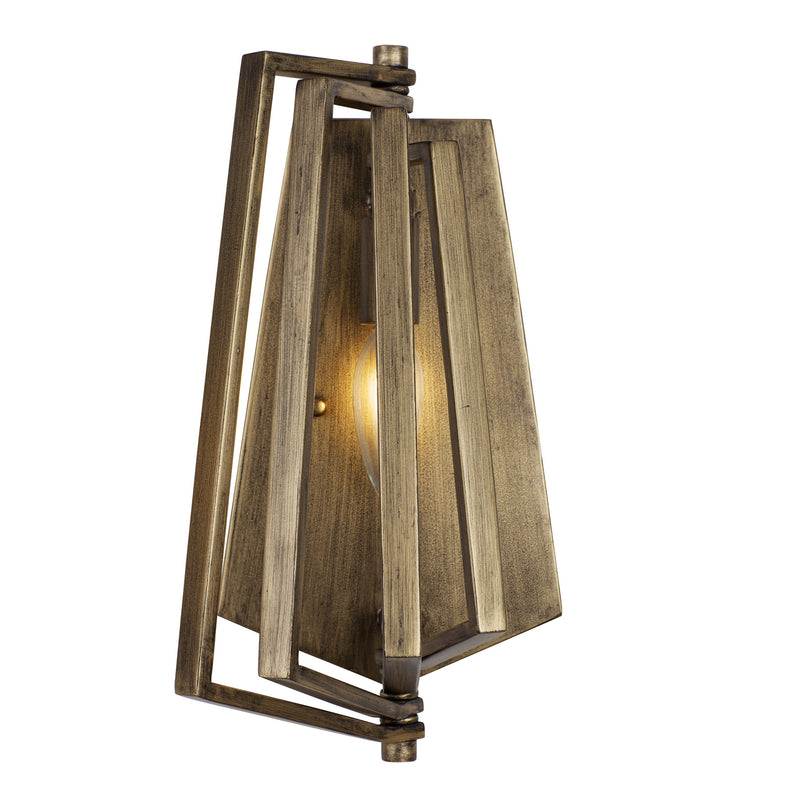 One Light Wall Sconce<br /><span style="color:#4AB0CE;">Entrega: 4-10 dias en USA</span><br /><span style="color:#4AB0CE;font-size:60%;">PREGUNTE POR ENTREGA EN PANAMA</span><br />Collection: Gymnast<br />Finish: Havana Gold