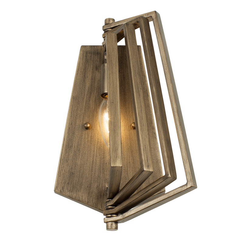 One Light Wall Sconce<br /><span style="color:#4AB0CE;">Entrega: 4-10 dias en USA</span><br /><span style="color:#4AB0CE;font-size:60%;">PREGUNTE POR ENTREGA EN PANAMA</span><br />Collection: Gymnast<br />Finish: Havana Gold