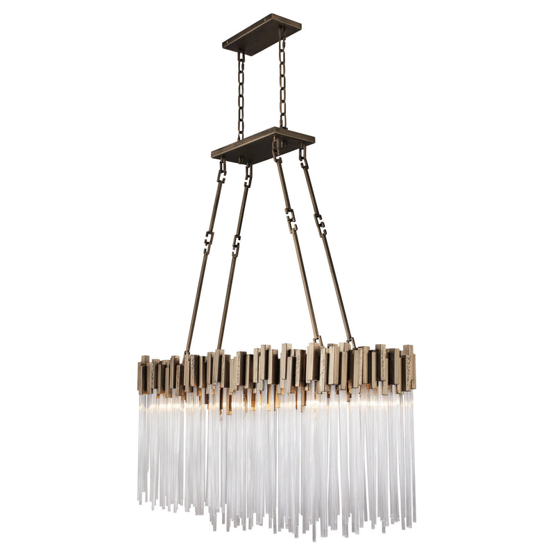 Six Light Linear Pendant<br /><span style="color:#4AB0CE;">Entrega: 4-10 dias en USA</span><br /><span style="color:#4AB0CE;font-size:60%;">PREGUNTE POR ENTREGA EN PANAMA</span><br />Collection: Matrix<br />Finish: Havana Gold