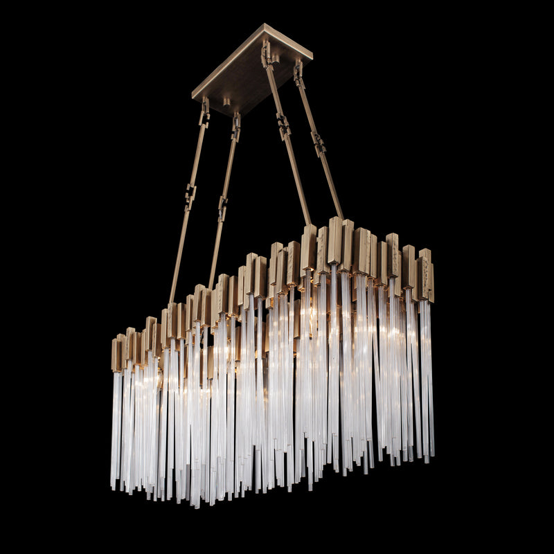 Six Light Linear Pendant<br /><span style="color:#4AB0CE;">Entrega: 4-10 dias en USA</span><br /><span style="color:#4AB0CE;font-size:60%;">PREGUNTE POR ENTREGA EN PANAMA</span><br />Collection: Matrix<br />Finish: Havana Gold