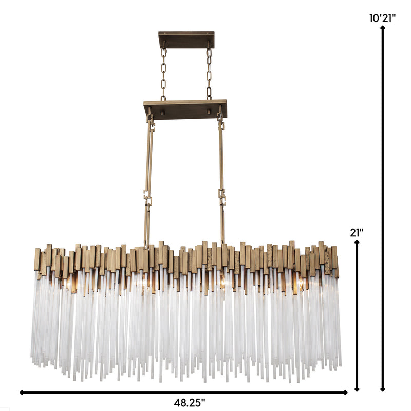 Eight Light Linear Pendant<br /><span style="color:#4AB0CE;">Entrega: 1-2 semanas en USA</span><br /><span style="color:#4AB0CE;font-size:60%;">PREGUNTE POR ENTREGA EN PANAMA</span><br />Collection: Matrix<br />Finish: Havana Gold