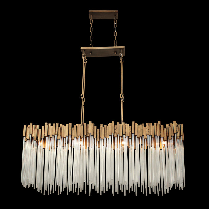 Varaluz - 309N08HG - Eight Light Linear Pendant - Matrix - Havana Gold