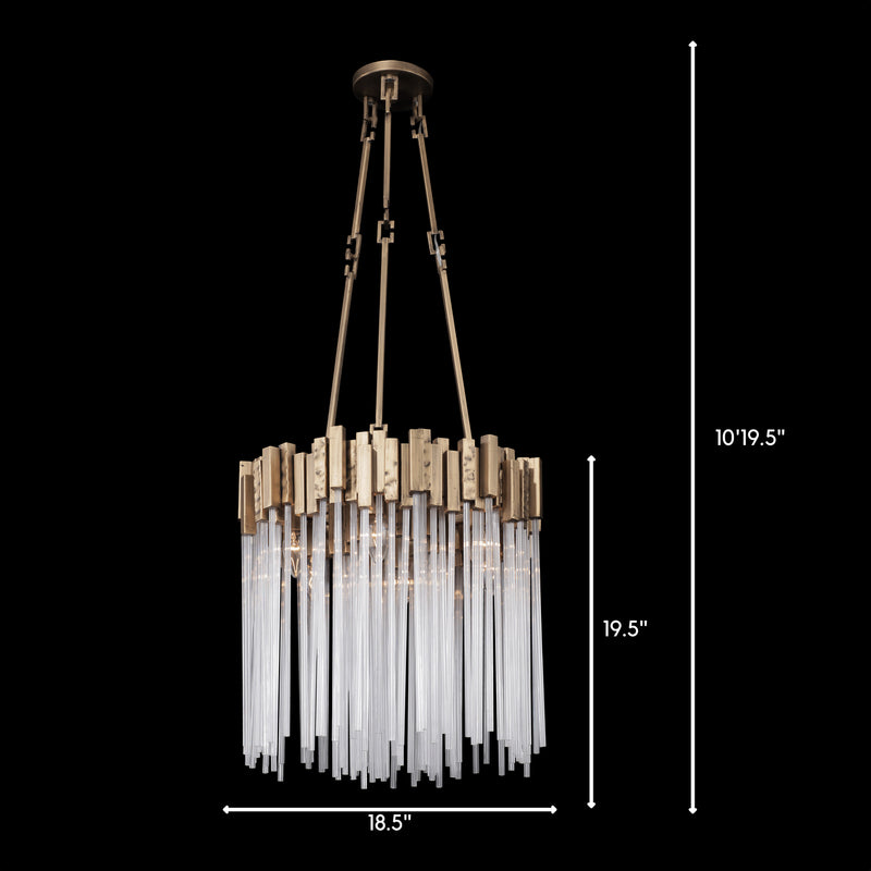 Six Light Pendant<br /><span style="color:#4AB0CE;">Entrega: 17-18 semanas en USA</span><br /><span style="color:#4AB0CE;font-size:60%;">PREGUNTE POR ENTREGA EN PANAMA</span><br />Collection: Matrix<br />Finish: Havana Gold