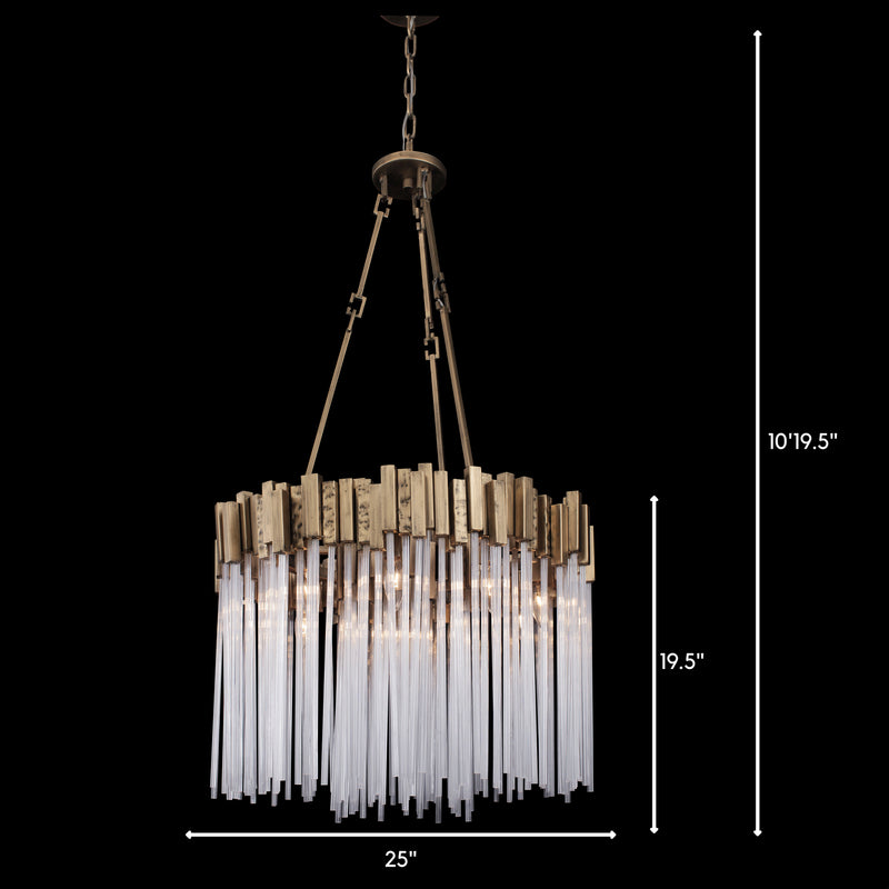 Nine Light Pendant<br /><span style="color:#4AB0CE;">Entrega: 2-3 semanas en USA</span><br /><span style="color:#4AB0CE;font-size:60%;">PREGUNTE POR ENTREGA EN PANAMA</span><br />Collection: Matrix<br />Finish: Havana Gold