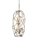 Kalco - 504751PAB - Six Light Foyer Pendant - Esmeralda - Pearlized Antique Brass