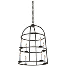 Kalco - 506950BI - Eight Light Foyer Pendant - Wickenburg - Black Iron