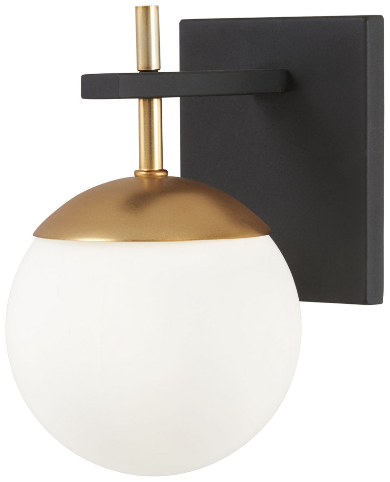 George Kovacs - P1350-618 - One Light Wall Mount - Alluria - Weathered Black With Autumn Gold