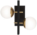 George Kovacs - P1351-618 - Two Light Wall Mount - Alluria - Weathered Black With Autumn Gold