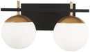 George Kovacs - P1352-618 - Two Light Bath - Alluria - Weathered Black With Autumn Gold