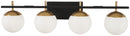 George Kovacs - P1354-618 - Four Light Bath - Alluria - Weathered Black With Autumn Gold