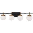 George Kovacs - P1354-618 - Four Light Bath - Alluria - Weathered Black With Autumn Gold