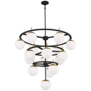 George Kovacs - P1359-618 - 16 Light Chandelier - Alluria - Weathered Black With Autumn Gold