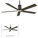 Minka Aire - F684L-MBK/BN - 60"Ceiling Fan - Clean - Matte Black/Brushed Nickel