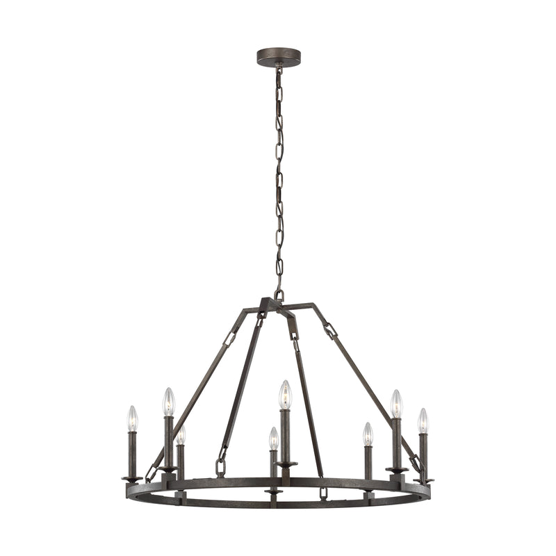 Eight Light Chandelier<br /><span style="color:#4AB0CE;">Entrega: 4-10 dias en USA</span><br /><span style="color:#4AB0CE;font-size:60%;">PREGUNTE POR ENTREGA EN PANAMA</span><br />Collection: Landen<br />Finish: Smith Steel