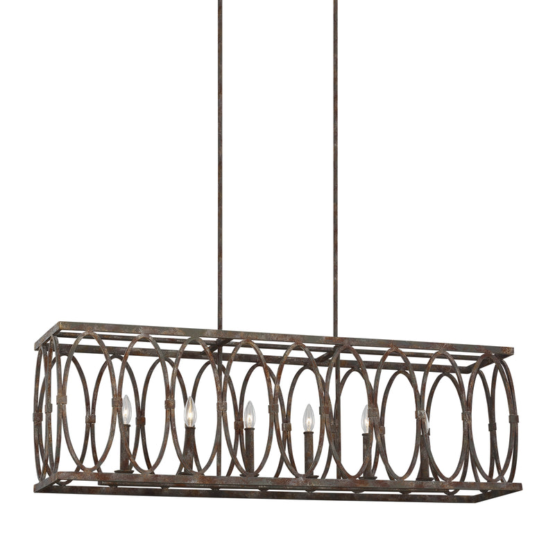 Six Light Linear Chandelier<br /><span style="color:#4AB0CE;">Entrega: 4-10 dias en USA</span><br /><span style="color:#4AB0CE;font-size:60%;">PREGUNTE POR ENTREGA EN PANAMA</span><br />Collection: Patrice<br />Finish: Deep Abyss