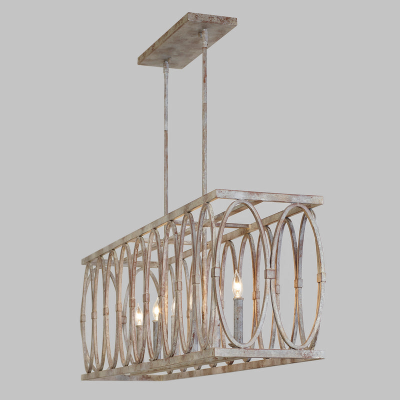 Six Light Linear Chandelier<br /><span style="color:#4AB0CE;">Entrega: 4-10 dias en USA</span><br /><span style="color:#4AB0CE;font-size:60%;">PREGUNTE POR ENTREGA EN PANAMA</span><br />Collection: Patrice<br />Finish: Deep Abyss
