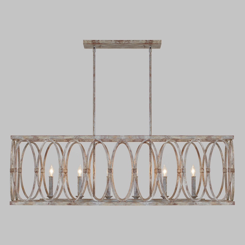 Visual Comfort Studio - F3224/6DA - Six Light Linear Chandelier - Patrice - Deep Abyss