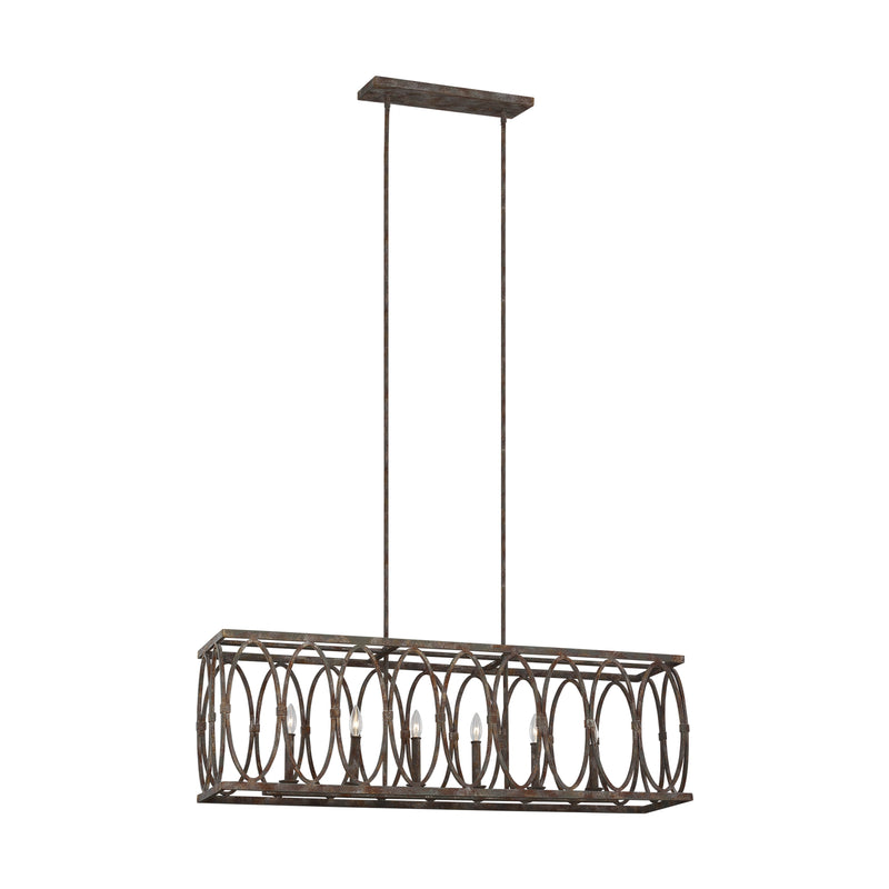 Six Light Linear Chandelier<br /><span style="color:#4AB0CE;">Entrega: 4-10 dias en USA</span><br /><span style="color:#4AB0CE;font-size:60%;">PREGUNTE POR ENTREGA EN PANAMA</span><br />Collection: Patrice<br />Finish: Deep Abyss