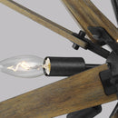 Six Light Chandelier<br /><span style="color:#4AB0CE;">Entrega: 13-14 semanas en USA</span><br /><span style="color:#4AB0CE;font-size:60%;">PREGUNTE POR ENTREGA EN PANAMA</span><br />Collection: Thorne<br />Finish: Dark Weathered Zinc / Weathered Oak