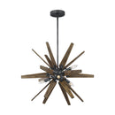 Six Light Chandelier<br /><span style="color:#4AB0CE;">Entrega: 13-14 semanas en USA</span><br /><span style="color:#4AB0CE;font-size:60%;">PREGUNTE POR ENTREGA EN PANAMA</span><br />Collection: Thorne<br />Finish: Dark Weathered Zinc / Weathered Oak
