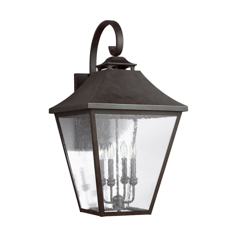 Four Light Lantern<br /><span style="color:#4AB0CE;">Entrega: 4-10 dias en USA</span><br /><span style="color:#4AB0CE;font-size:60%;">PREGUNTE POR ENTREGA EN PANAMA</span><br />Collection: Galena<br />Finish: Sable