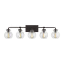 Five Light Vanity<br /><span style="color:#4AB0CE;">Entrega: 4-10 dias en USA</span><br /><span style="color:#4AB0CE;font-size:60%;">PREGUNTE POR ENTREGA EN PANAMA</span><br />Collection: Clara<br />Finish: Oil Rubbed Bronze