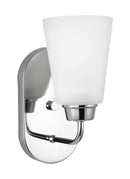 One Light Wall / Bath Sconce<br /><span style="color:#4AB0CE;">Entrega: 4-10 dias en USA</span><br /><span style="color:#4AB0CE;font-size:60%;">PREGUNTE POR ENTREGA EN PANAMA</span><br />Collection: Kerrville<br />Finish: Chrome