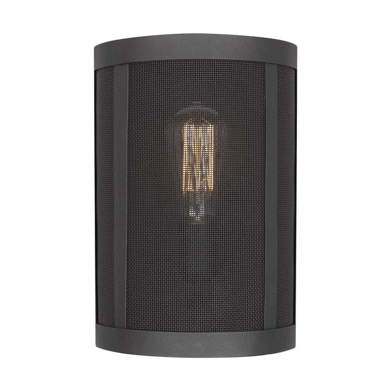 One Light Wall / Bath Sconce<br /><span style="color:#4AB0CE;">Entrega: 4-10 dias en USA</span><br /><span style="color:#4AB0CE;font-size:60%;">PREGUNTE POR ENTREGA EN PANAMA</span><br />Collection: Gereon<br />Finish: Black