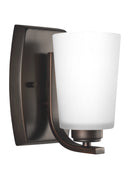 One Light Wall / Bath Sconce<br /><span style="color:#4AB0CE;">Entrega: 4-10 dias en USA</span><br /><span style="color:#4AB0CE;font-size:60%;">PREGUNTE POR ENTREGA EN PANAMA</span><br />Collection: Franport<br />Finish: Bronze