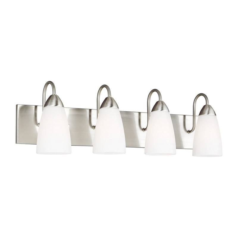 Generation Lighting - 4420204-962 - Four Light Wall / Bath - Seville - Brushed Nickel