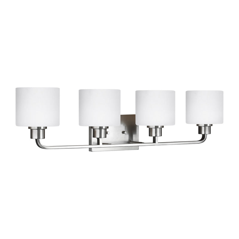 Generation Lighting - 4428804-962 - Four Light Wall / Bath - Canfield - Brushed Nickel