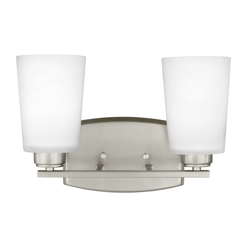 Generation Lighting - 4428902-962 - Two Light Wall / Bath - Franport - Brushed Nickel