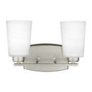 Generation Lighting - 4428902EN3-962 - Two Light Wall / Bath - Franport - Brushed Nickel