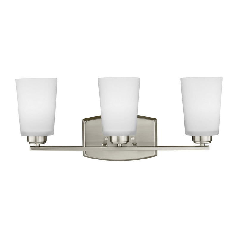 Generation Lighting - 4428903EN3-962 - Three Light Wall / Bath - Franport - Brushed Nickel