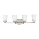 Generation Lighting - 4428904-962 - Four Light Wall / Bath - Franport - Brushed Nickel