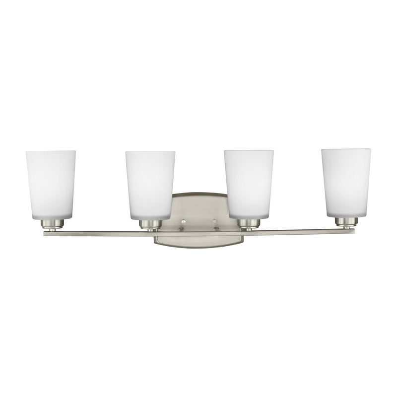 Generation Lighting - 4428904EN3-962 - Four Light Wall / Bath - Franport - Brushed Nickel