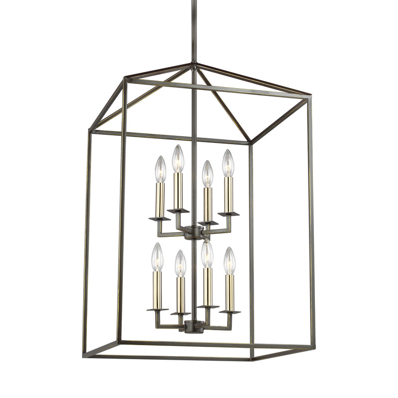 Generation Lighting - 5115008-710 - Eight Light Hall / Foyer - Perryton - Bronze