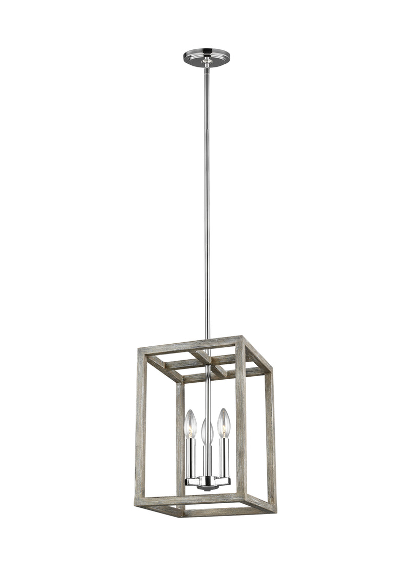 Generation Lighting. - 5134503EN-872 - Three Light Hall / Foyer - Moffet Street - Washed Pine