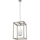 Four Light Hall / Foyer Pendant<br /><span style="color:#4AB0CE;">Entrega: 4-10 dias en USA</span><br /><span style="color:#4AB0CE;font-size:60%;">PREGUNTE POR ENTREGA EN PANAMA</span><br />Collection: Moffet Street<br />Finish: Washed Pine