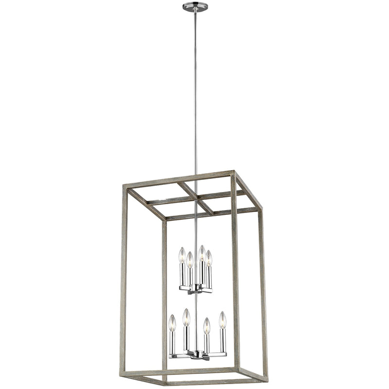 Eight Light Hall / Foyer Pendant<br /><span style="color:#4AB0CE;">Entrega: 4-10 dias en USA</span><br /><span style="color:#4AB0CE;font-size:60%;">PREGUNTE POR ENTREGA EN PANAMA</span><br />Collection: Moffet Street<br />Finish: Washed Pine