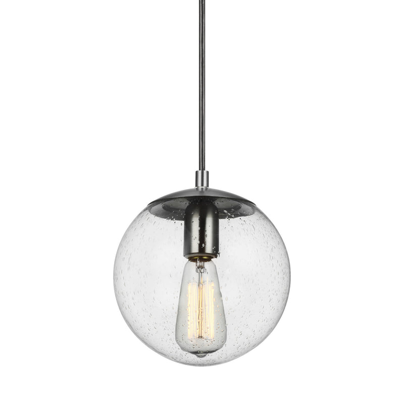 One Light Pendant<br /><span style="color:#4AB0CE;">Entrega: 4-10 dias en USA</span><br /><span style="color:#4AB0CE;font-size:60%;">PREGUNTE POR ENTREGA EN PANAMA</span><br />Collection: Leo - Hanging Globe<br />Finish: Satin Aluminum