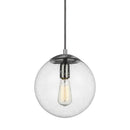 One Light Pendant<br /><span style="color:#4AB0CE;">Entrega: 4-10 dias en USA</span><br /><span style="color:#4AB0CE;font-size:60%;">PREGUNTE POR ENTREGA EN PANAMA</span><br />Collection: Leo - Hanging Globe<br />Finish: Satin Aluminum