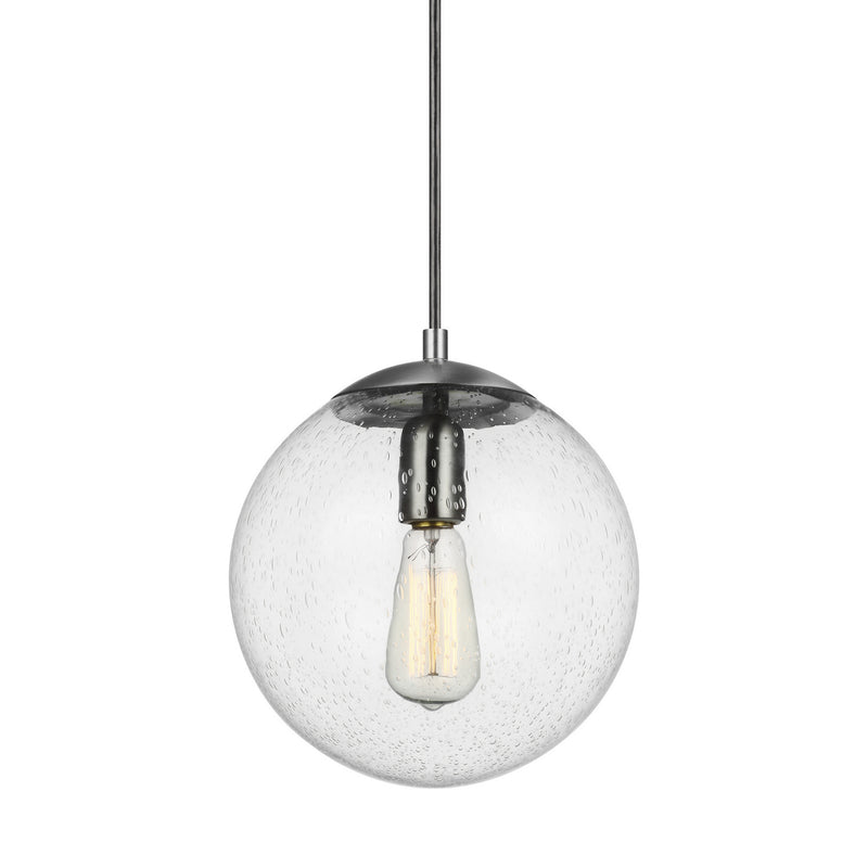 One Light Pendant<br /><span style="color:#4AB0CE;">Entrega: 4-10 dias en USA</span><br /><span style="color:#4AB0CE;font-size:60%;">PREGUNTE POR ENTREGA EN PANAMA</span><br />Collection: Leo - Hanging Globe<br />Finish: Satin Aluminum