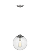 One Light Pendant<br /><span style="color:#4AB0CE;">Entrega: 4-10 dias en USA</span><br /><span style="color:#4AB0CE;font-size:60%;">PREGUNTE POR ENTREGA EN PANAMA</span><br />Collection: Leo - Hanging Globe<br />Finish: Satin Aluminum