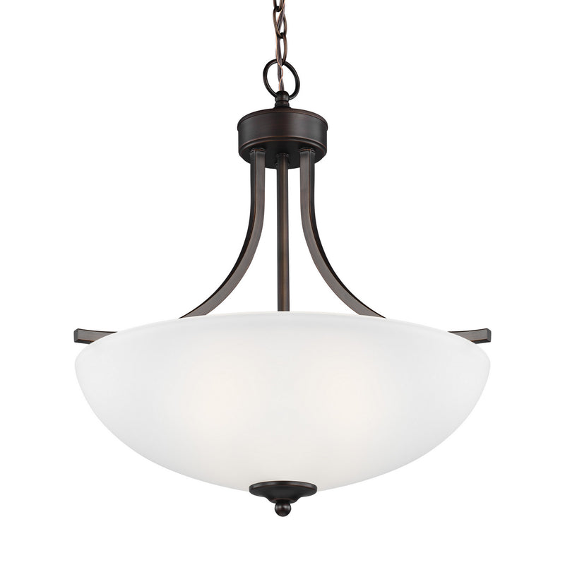 Generation Lighting - 6616503-710 - Three Light Pendant - Geary - Bronze