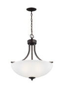 Three Light Pendant<br /><span style="color:#4AB0CE;">Entrega: 4-10 dias en USA</span><br /><span style="color:#4AB0CE;font-size:60%;">PREGUNTE POR ENTREGA EN PANAMA</span><br />Collection: Geary<br />Finish: Bronze