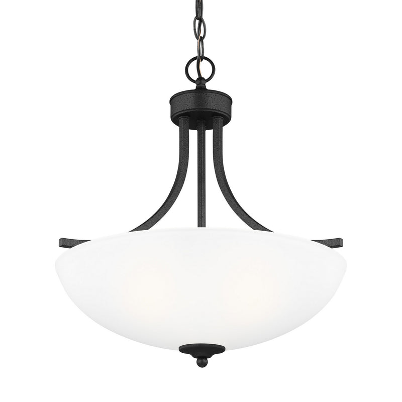 Generation Lighting - 6616503EN3-112 - Three Light Pendant - Geary - Midnight Black