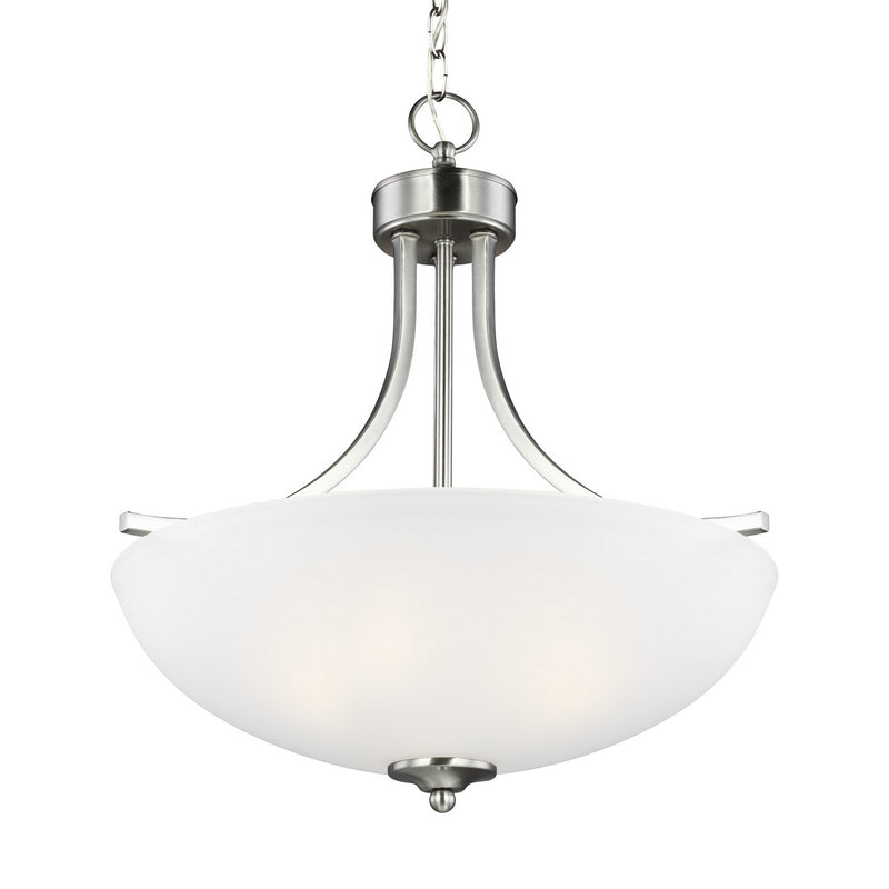 Generation Lighting - 6616503EN3-962 - Three Light Pendant - Geary - Brushed Nickel