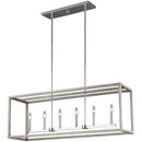 Six Light Island Pendant<br /><span style="color:#4AB0CE;">Entrega: 4-10 dias en USA</span><br /><span style="color:#4AB0CE;font-size:60%;">PREGUNTE POR ENTREGA EN PANAMA</span><br />Collection: Moffet Street<br />Finish: Washed Pine